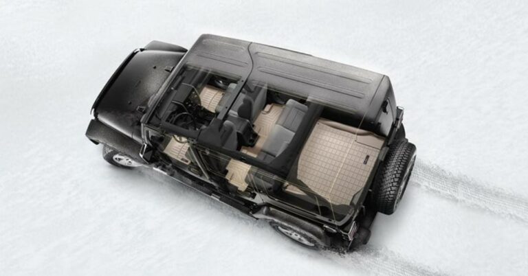 3D Cutaway view of a vehicle fully equipped with Weathertech Floor Mats perfectly fitted and installed by Trucks Plus in Omaha, NE.